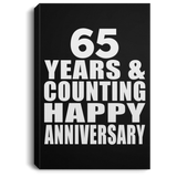 Happy 65th Anniversary 65 Years & Counting - Canvas Portrait