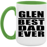 Glen Best Dad Ever - 15oz Accent Mug Green