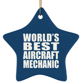 World's Best Aircraft Mechanic - Star Ornament