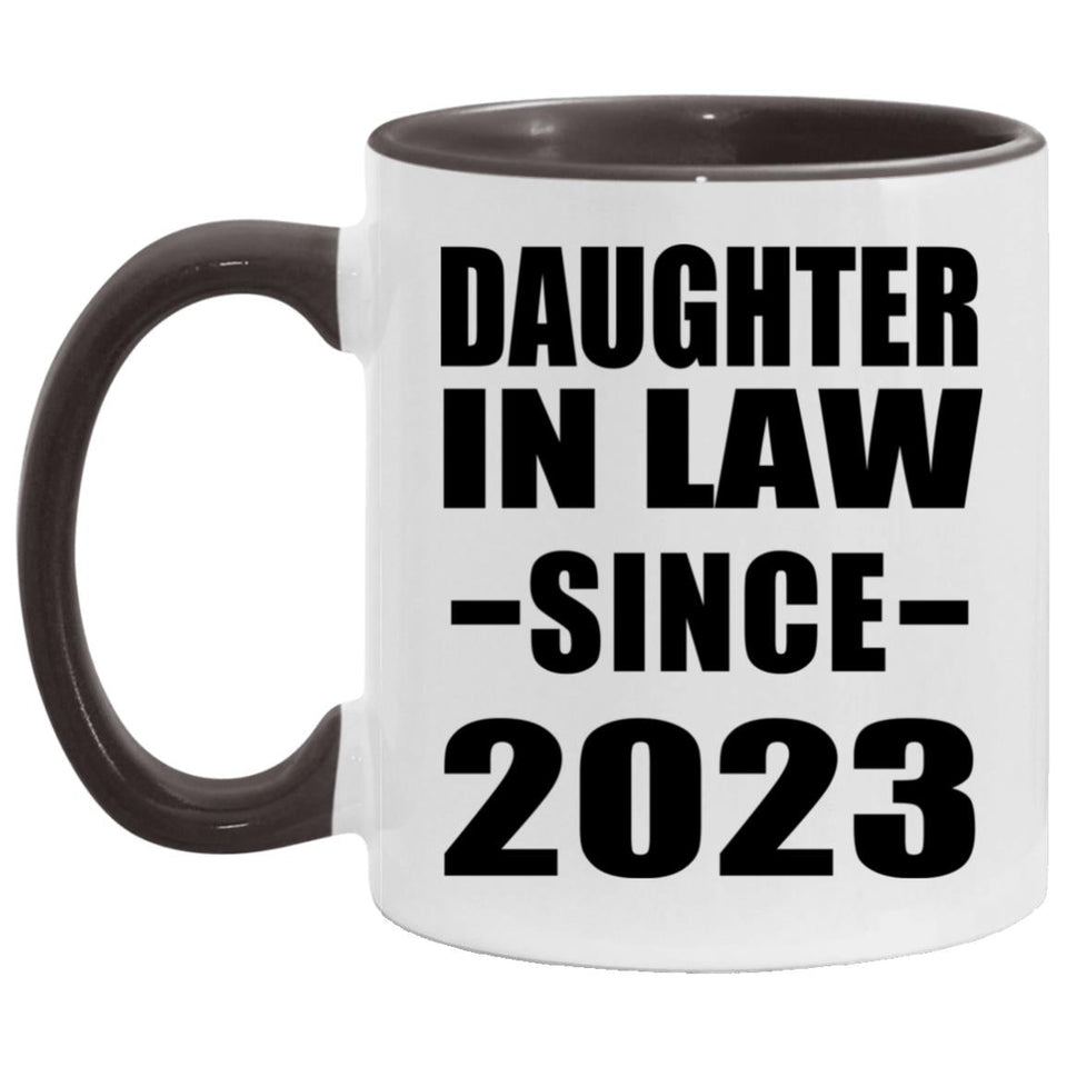 Daughter In Law Since 2023 - 11oz Accent Mug Black