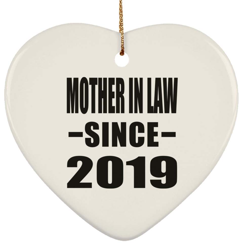 Mother In Law Since 2019 - Heart Ornament