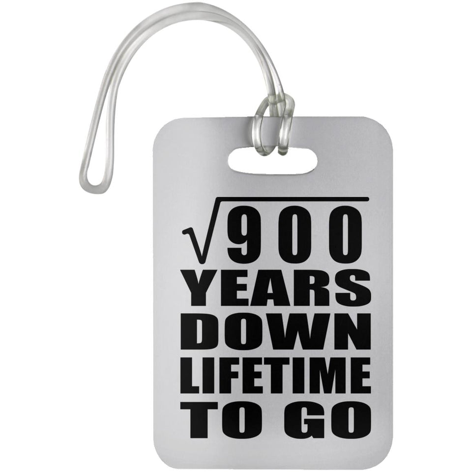 30th Anniversary Square Root of 900 Years Lifetime To Go - Luggage Bag Tag