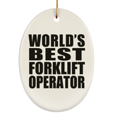 World's Best Forklift Operator - Oval Ornament