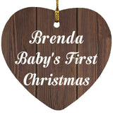 Brenda Baby's First Christmas - Heart Ornament D
