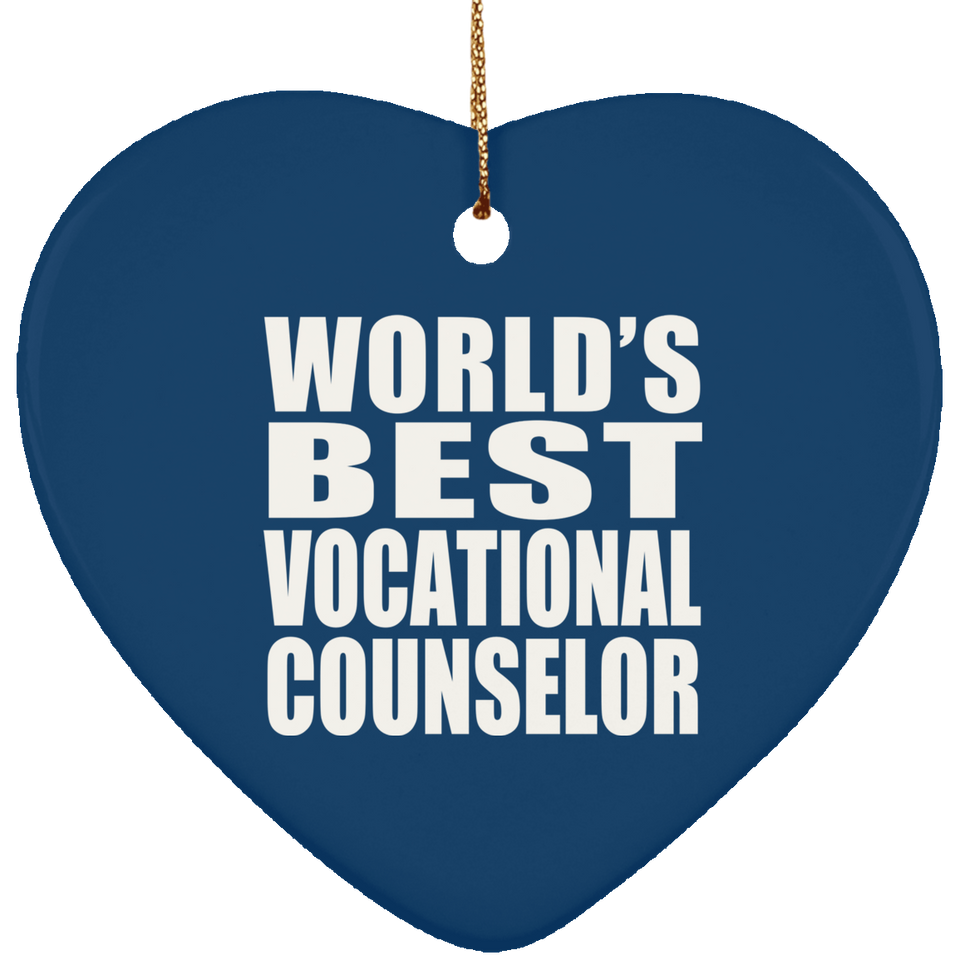 World's Best Vocational Counselor - Heart Ornament
