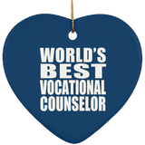World's Best Vocational Counselor - Heart Ornament