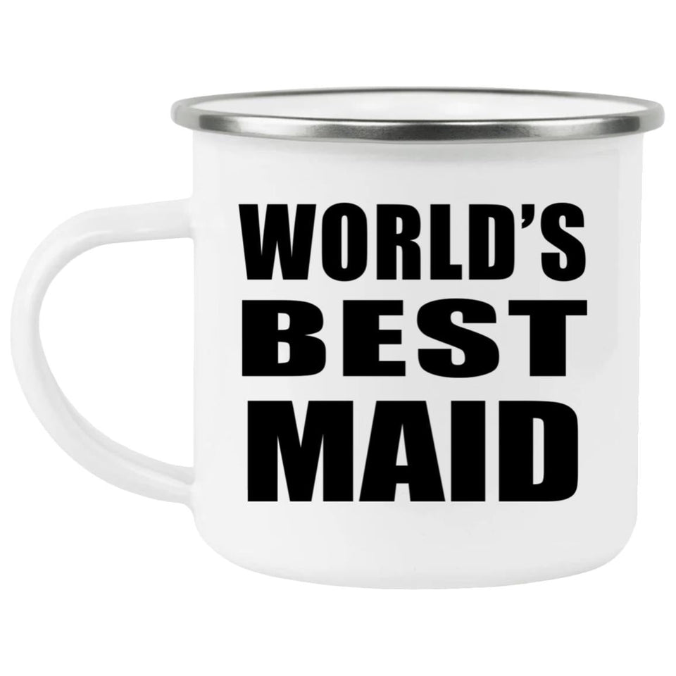 World's Best Maid - 12oz Camping Mug