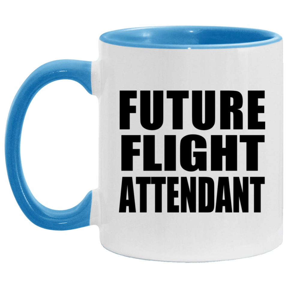 Future Flight Attendant - 11oz Accent Mug Blue