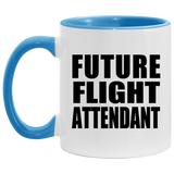 Future Flight Attendant - 11oz Accent Mug Blue