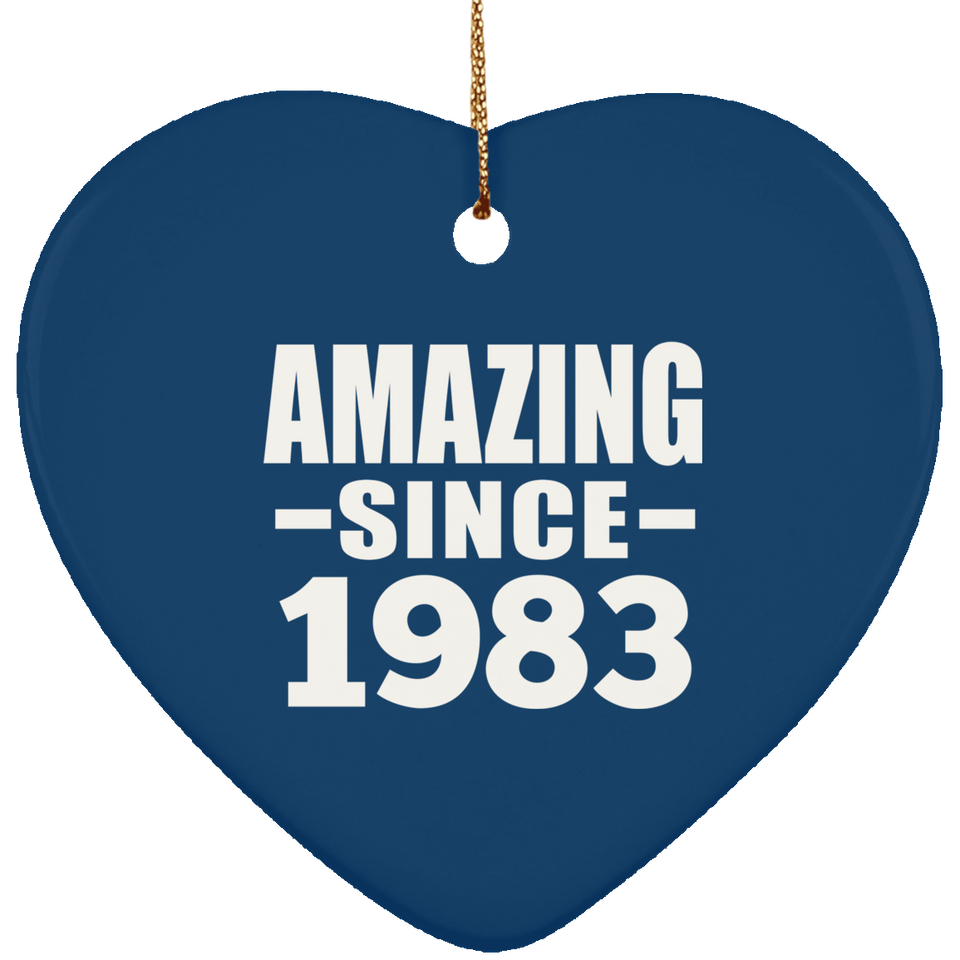 41st Birthday Amazing Since 1983 - Heart Ornament