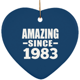 41st Birthday Amazing Since 1983 - Heart Ornament