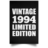 30th Birthday Vintage 1994 Limited Edition - Poster Portrait
