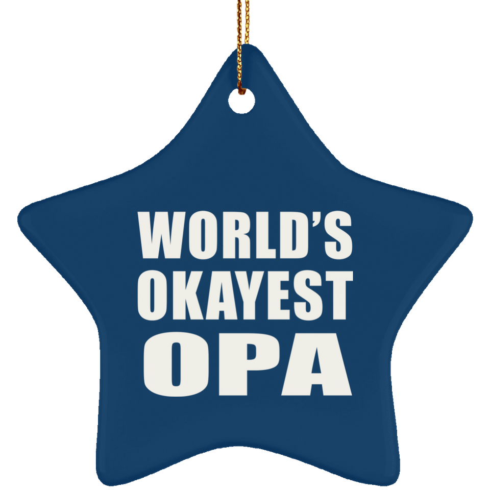 World's Okayest Opa - Star Ornament