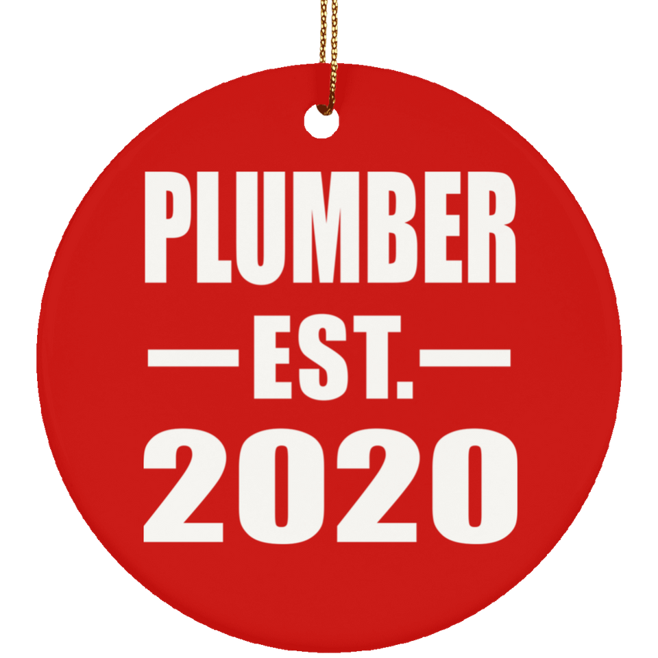 Plumber Established EST. 2020 - Circle Ornament