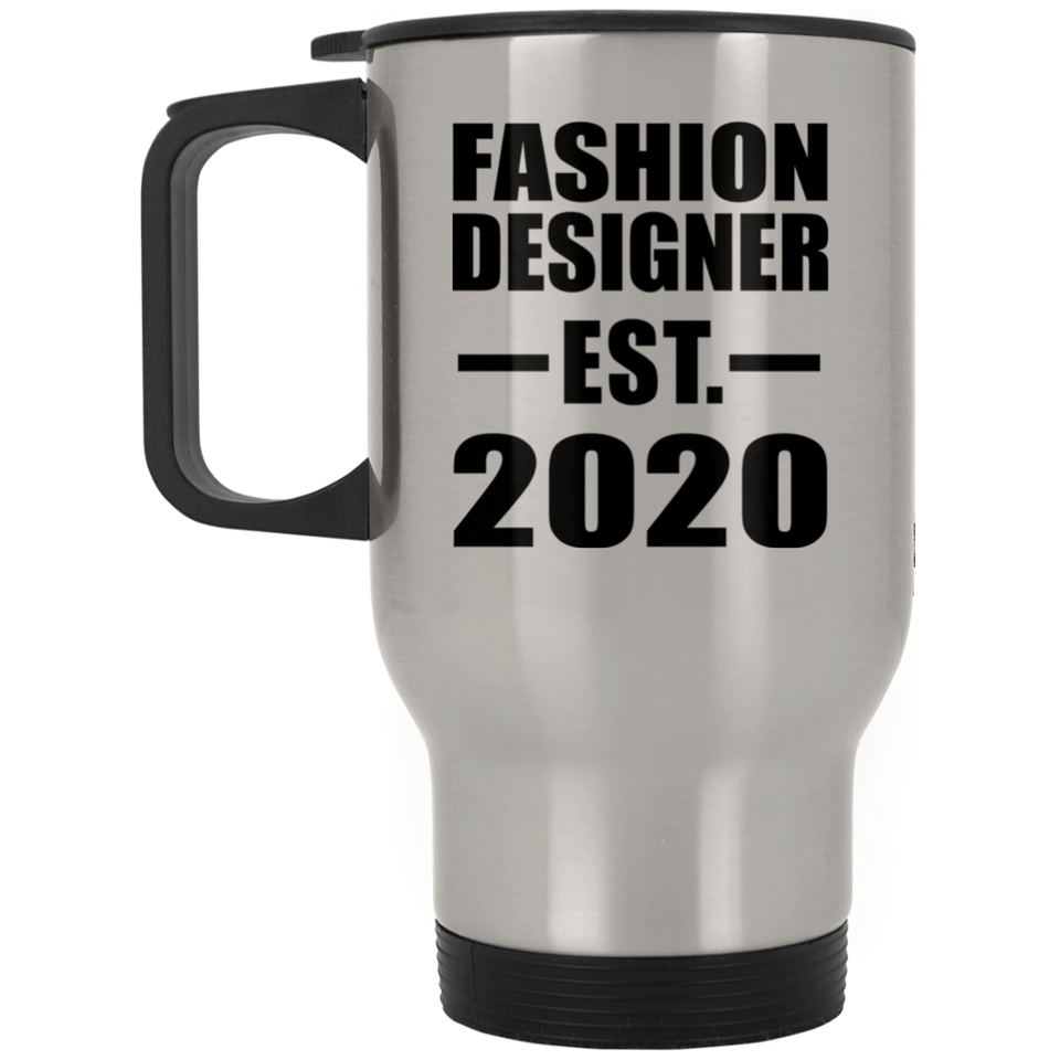 Fashion Designer Established EST. 2020 - Silver Travel Mug