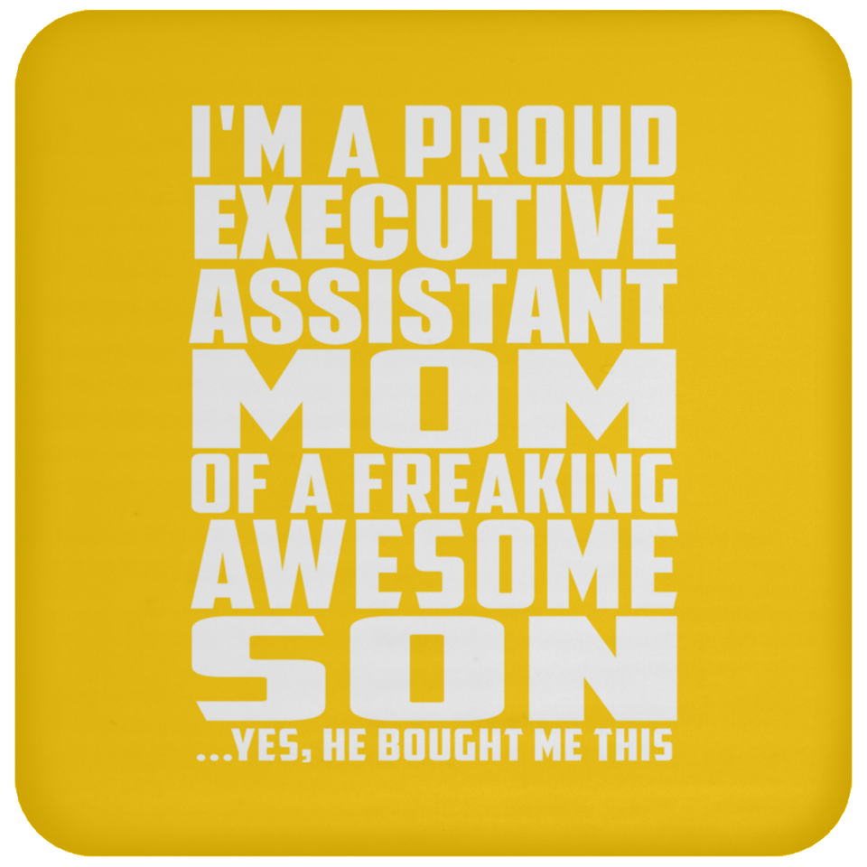 Proud Executive Assistant Mom Of Awesome Son - Drink Coaster