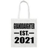 Granddaughter Established EST. 2021 - Tote Bag White