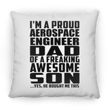 Proud Aerospace Engineer Dad Of Awesome Son - Throw Pillow