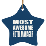 Most Awesome Hotel Manager - Star Ornament