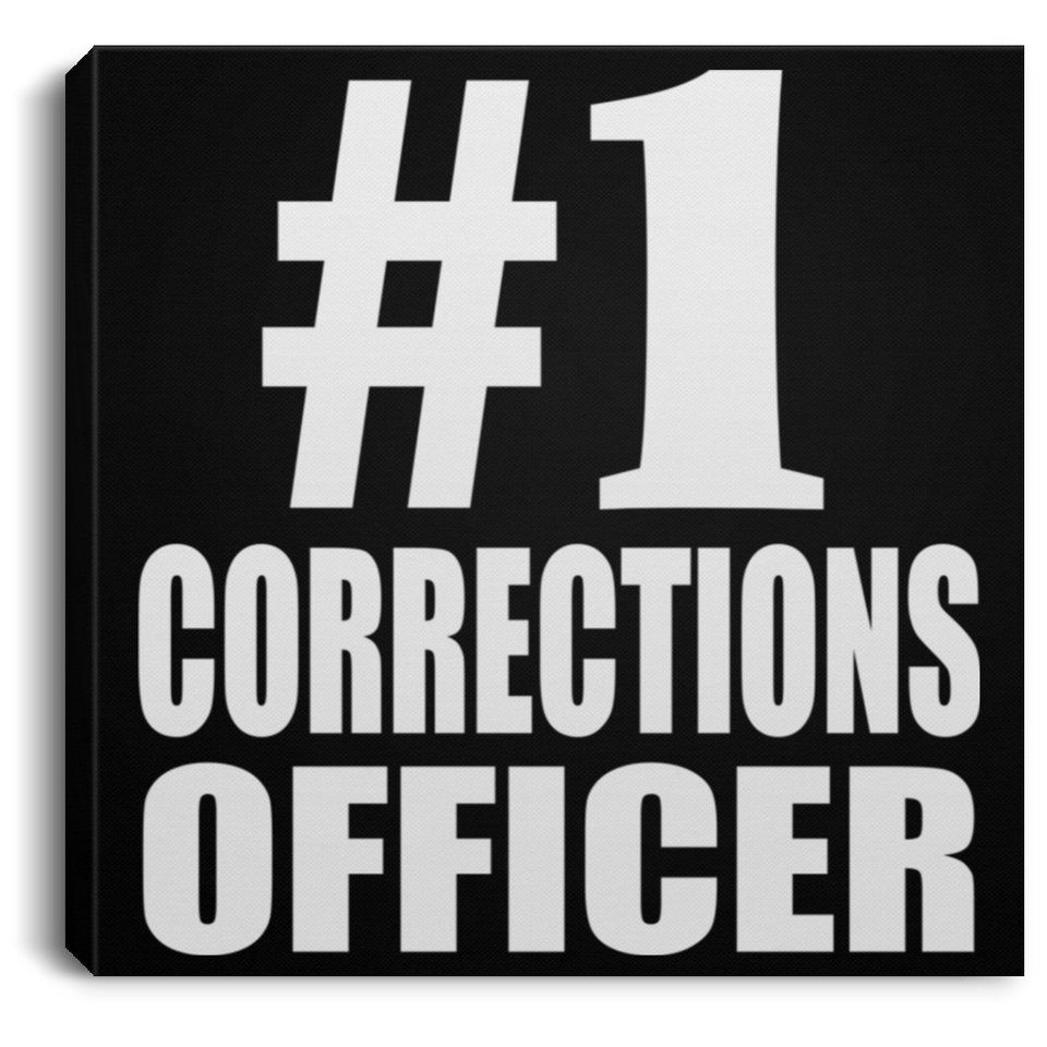 Number One #1 Corrections Officer - Canvas Square