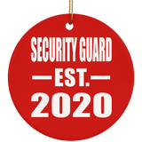 Security Guard Established EST. 2020 - Circle Ornament