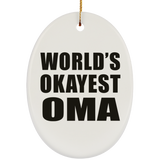 World's Okayest Oma - Oval Ornament