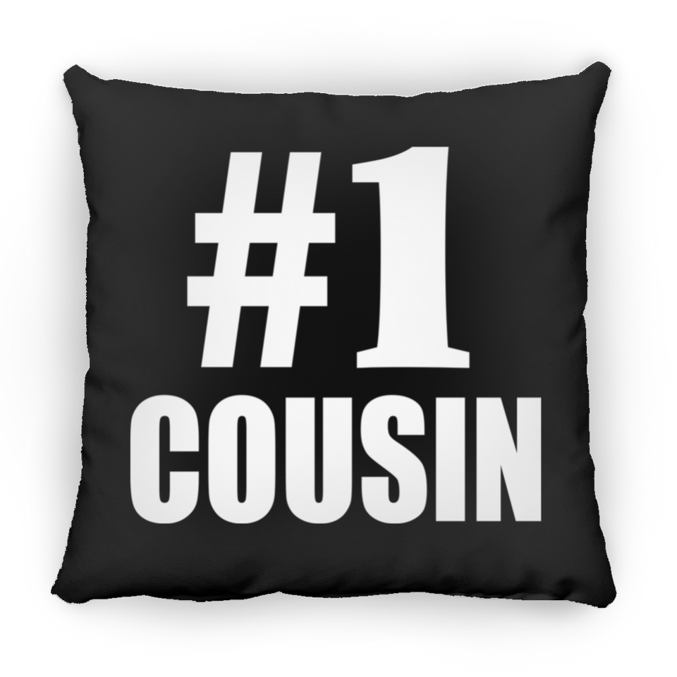 Number One #1 Cousin - Throw Pillow Black