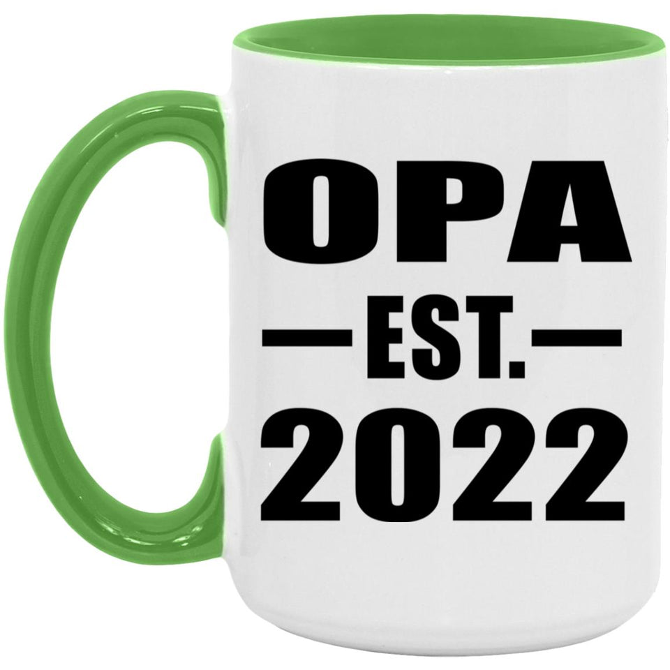 Opa Established EST. 2022 - 15oz Accent Mug Green