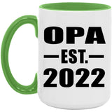 Opa Established EST. 2022 - 15oz Accent Mug Green