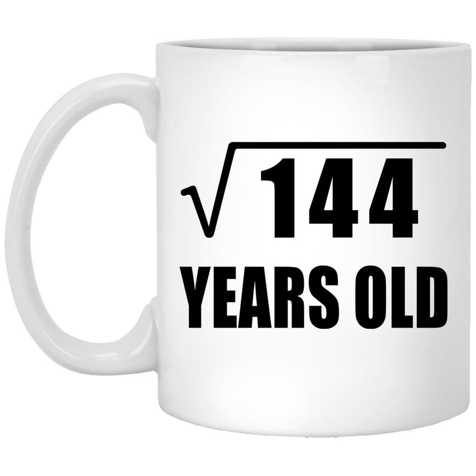 12th Birthday Square Root of 144 Years Old - 11oz Coffee Mug