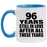 96th Anniversary 96 Years Still In Love After These Years - 11oz Accent Mug Blue