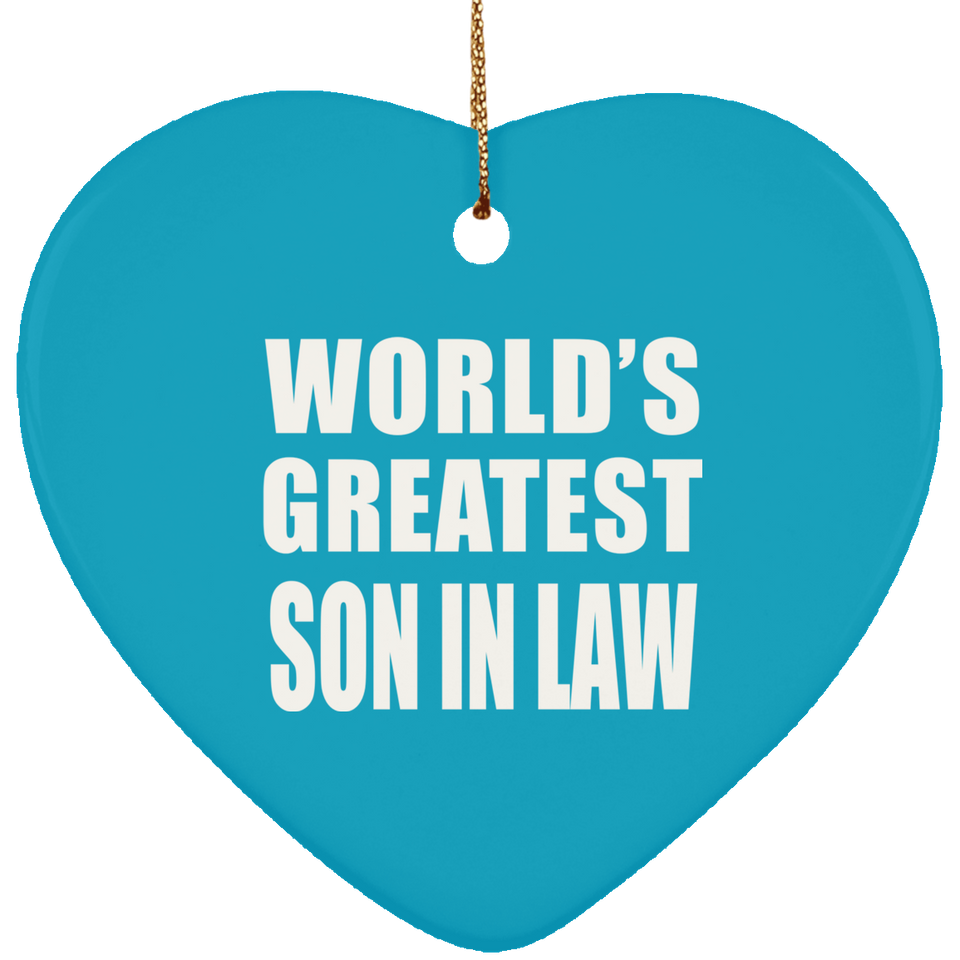 World's Greatest Son In Law - Heart Ornament