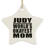 Judy World's Okayest Mom - Star Ornament