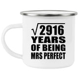 54th Anniversary Square Root of 2916 Years of Mrs Perfect - 12oz Camping Mug