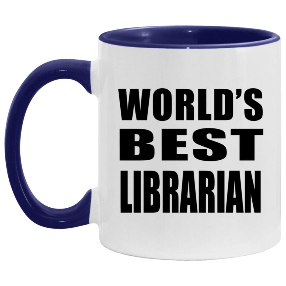 World's Best Librarian - 11oz Accent Mug Purple