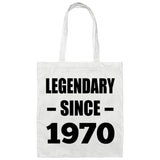 54th Birthday Legendary Since 1970 - Tote Bag White