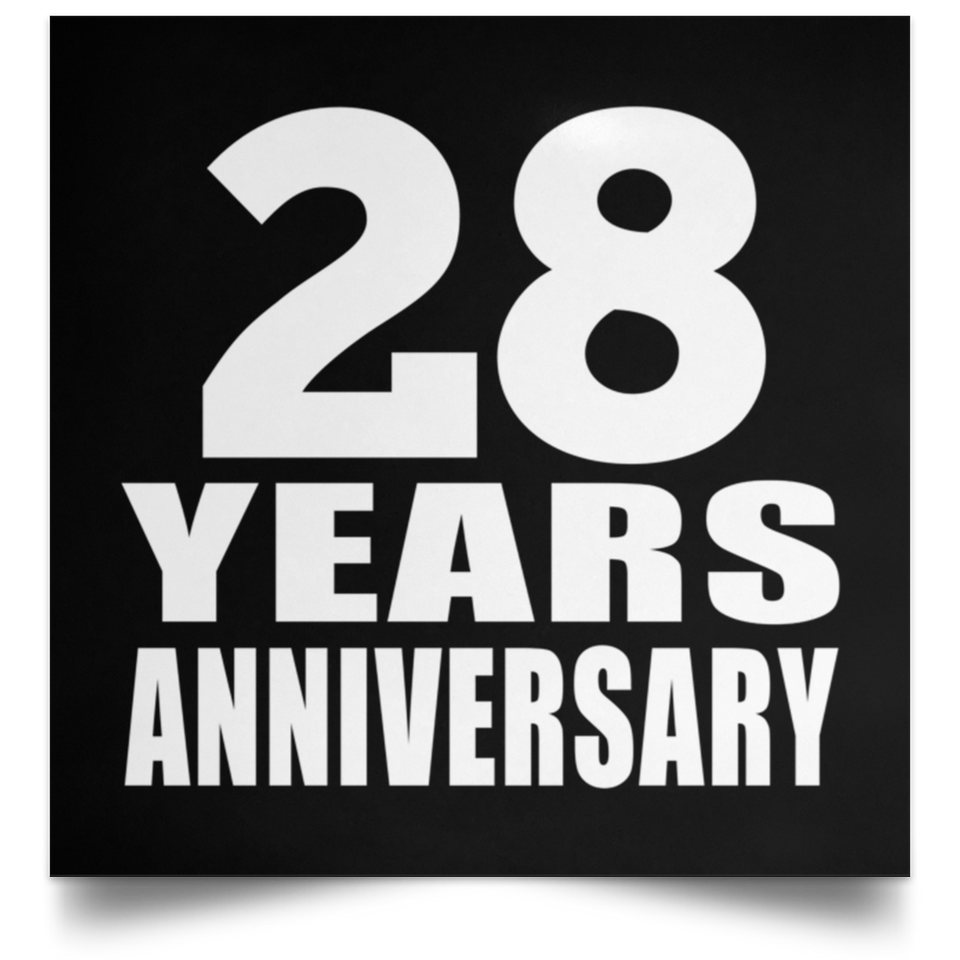 28th Anniversary 28 Years Anniversary - Poster Square