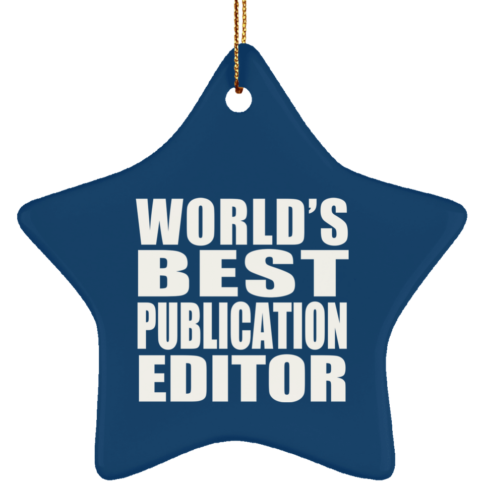 World's Best Publication Editor - Star Ornament