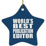 World's Best Publication Editor - Star Ornament