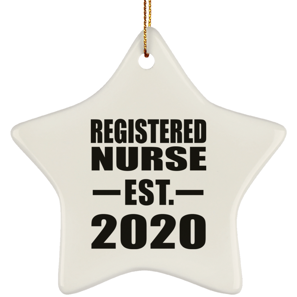 Registered Nurse Established EST. 2020 - Star Ornament