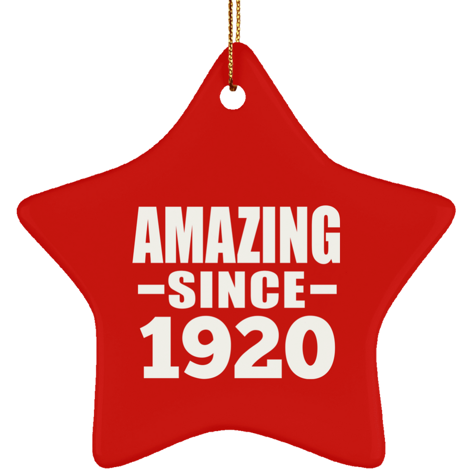 104th Birthday Amazing Since 1920 - Star Ornament