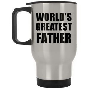 World's Greatest Father - Silver Travel Mug