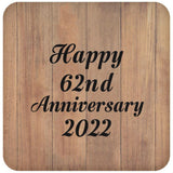 Happy 62nd Anniversary 2022 - Drink Coaster C