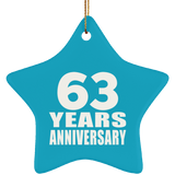 63rd Anniversary 63 Years - Star Ornament