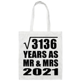 56th Anniversary Square Root of 3136 Years As Mr & Mrs 2021 - Tote Bag White