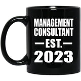 Management Consultant Established EST. 2023 - 11oz Coffee Mug Black