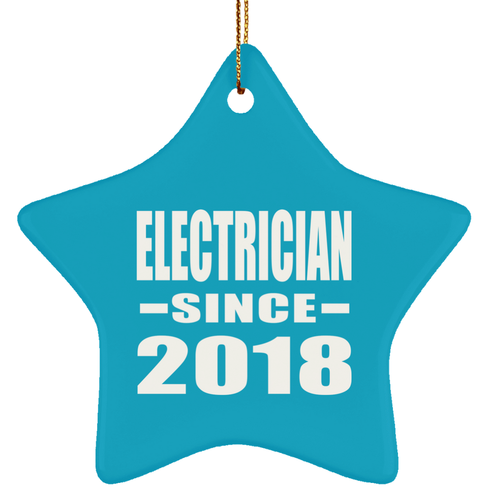 Electrician Since 2018 - Star Ornament
