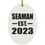 Seaman Established EST. 2023 - Oval Ornament