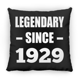 95th Birthday Legendary Since 1929 - Throw Pillow Black