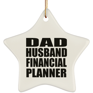 Dad Husband Financial Planner - Star Ornament